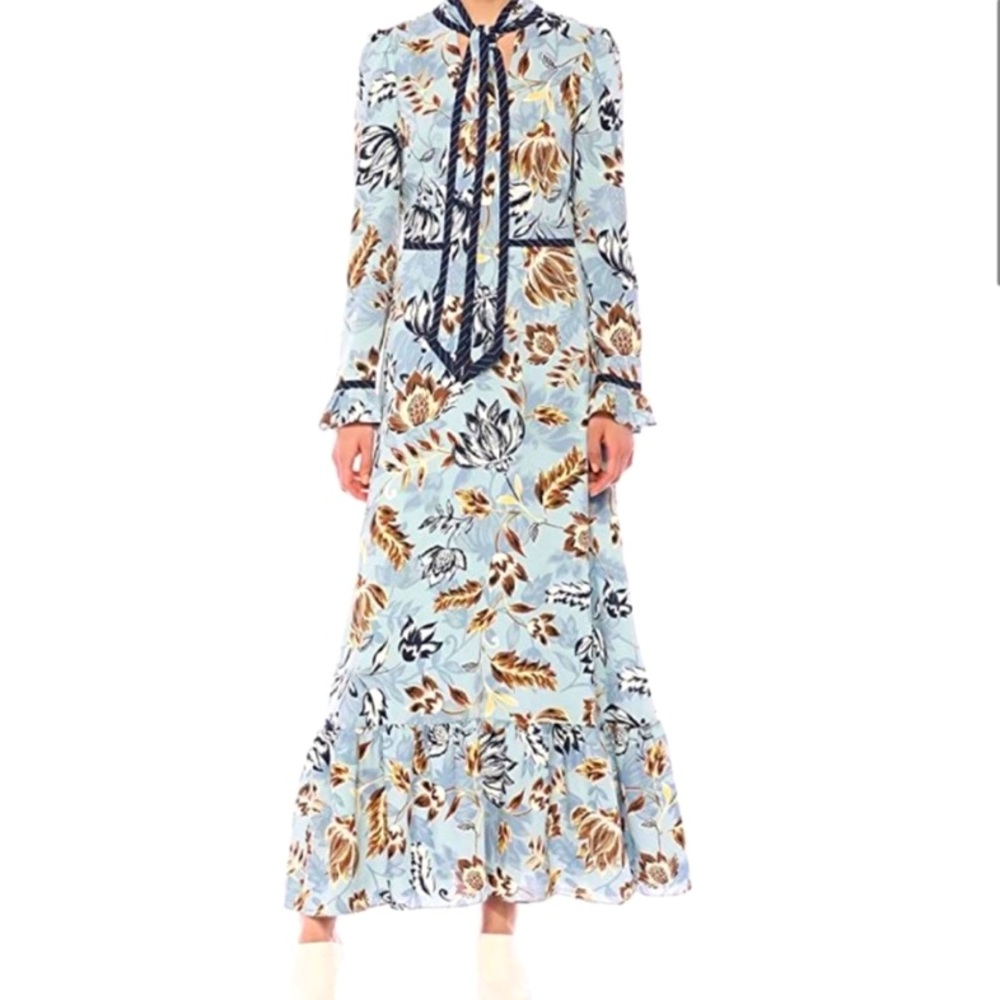 BcbgMaxAzira ashley blue liberty maxi